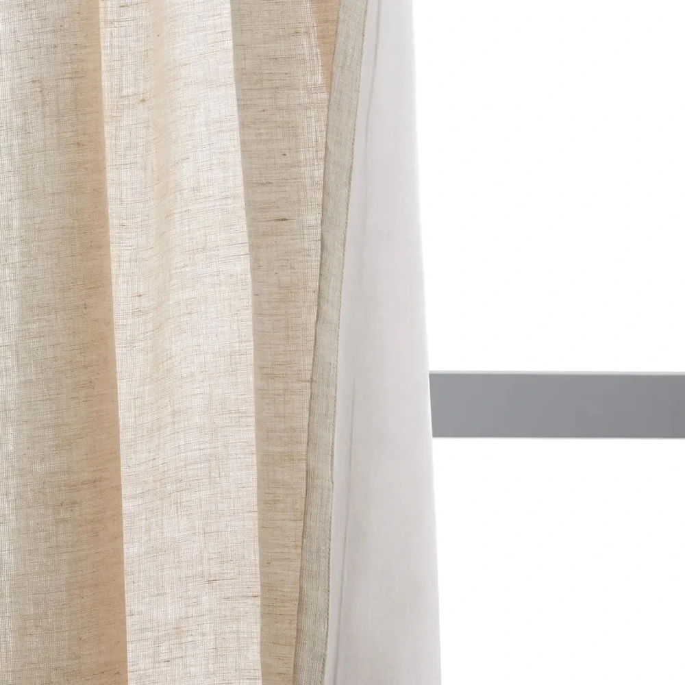 Quince European Linen Light Filtering‎ Curtain 48x84 Flax 1 Panel 0050